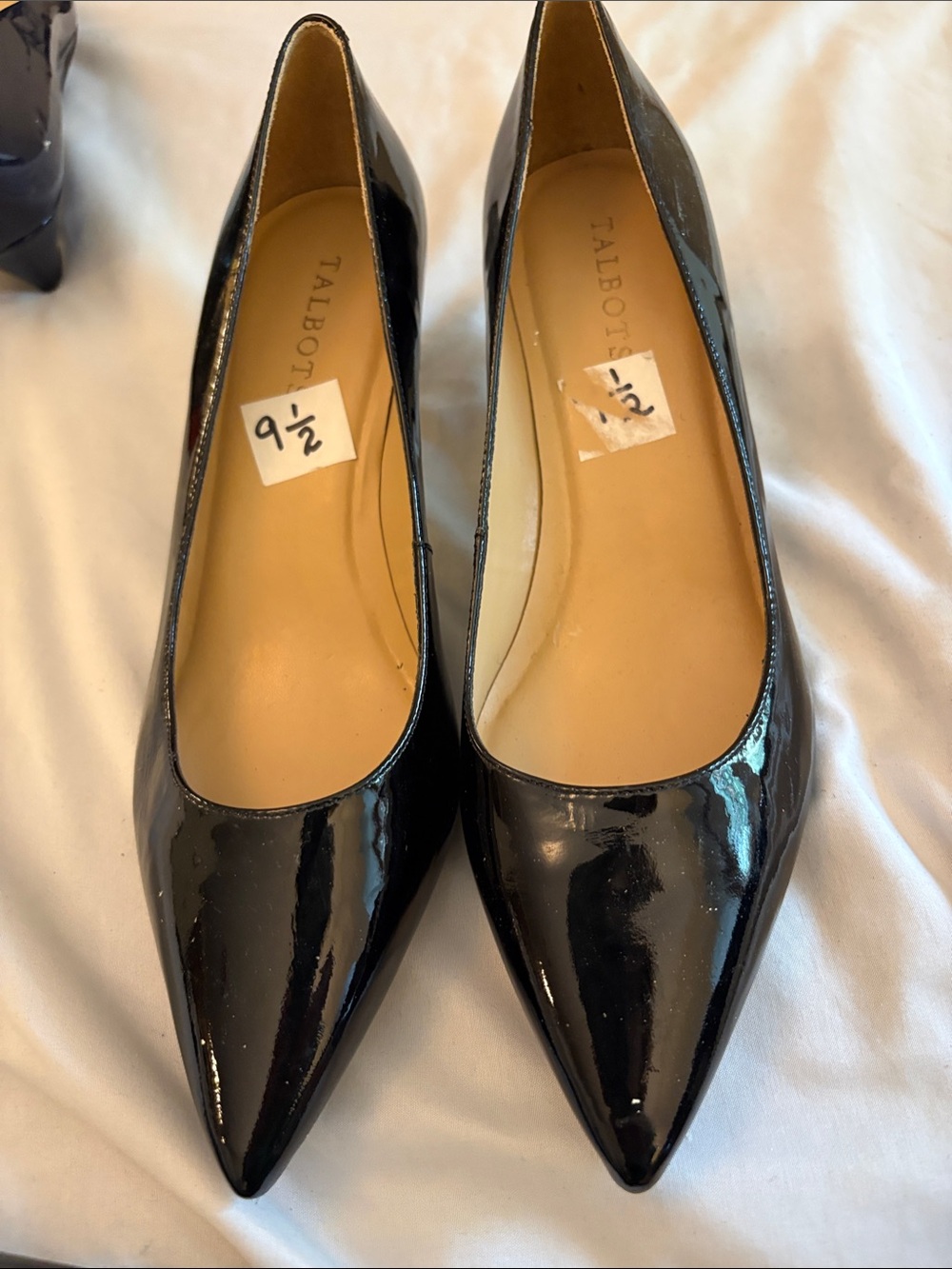 Talbots Black Patent Pointed-Toe Pumps